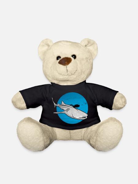Diving with whale shark - Teddy Bear - black