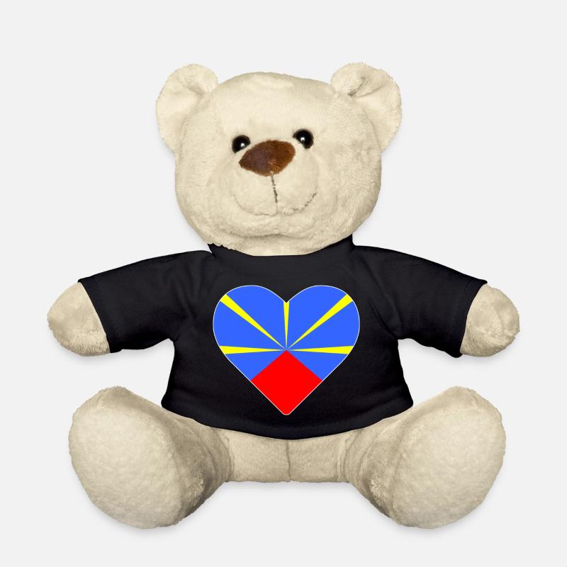 Herz Flagge die Insel des Treffens - Teddy - Schwarz
