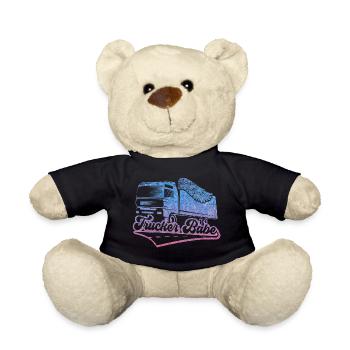 Truckerin Trucker Babe LKW Truck Fahrerin - Teddy - Schwarz - Vorne