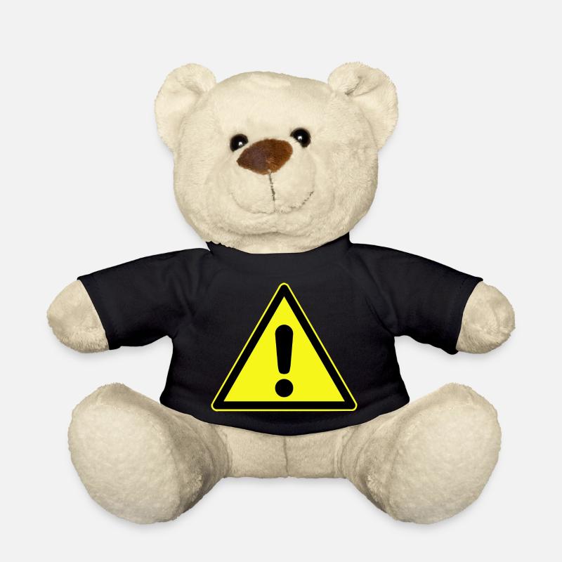 Gevaar Waarschuwing, Danger Warning - Teddy Bear - black