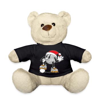 Boule Ball Pétanque Tenue chapeau de Noël Bouler - Nounours - noir - Devant