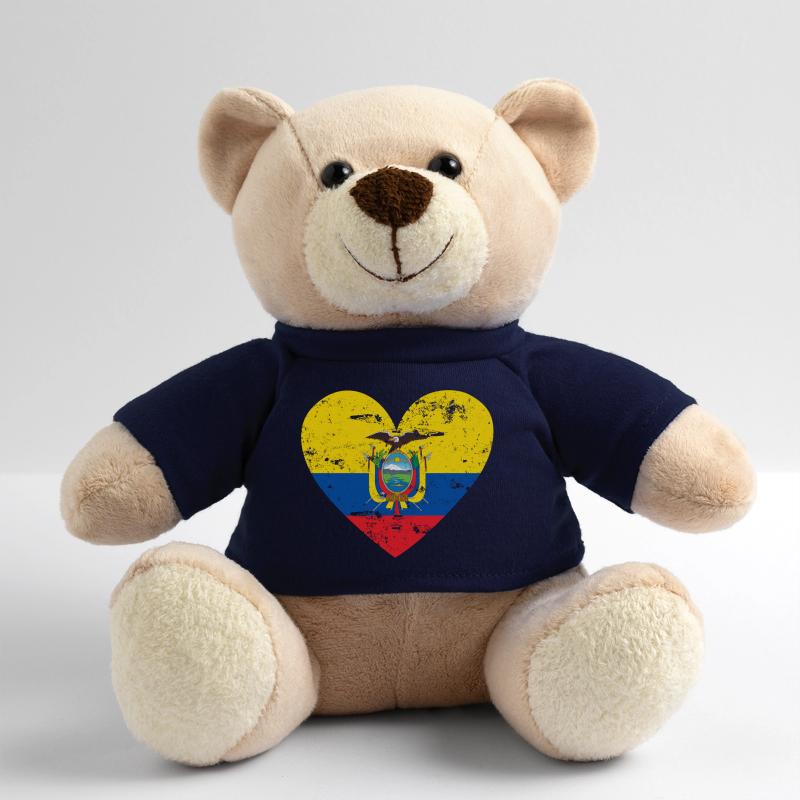 Flag Heart Ecuador Flag Teddy Bear