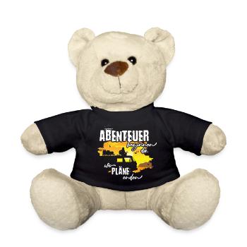 Aventure Camping-car Caravane Voyage Guitare Dicton - Nounours - noir - Devant