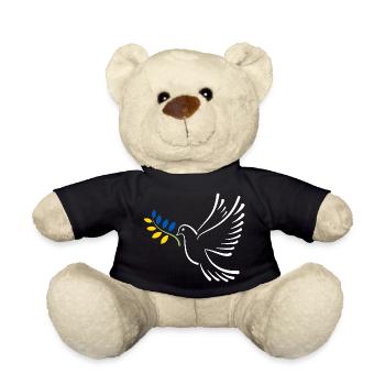 Friedenstaube Ukraine - Teddy - Schwarz - Vorne