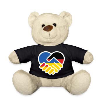 Solidaritätsherz DeutschlandUkraine - Teddy - Schwarz - Vorne