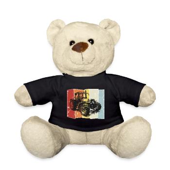 Traktor Deutz retro style - Teddy - Schwarz - Vorne