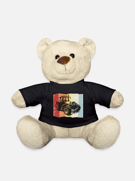Tracteur Deutz style rétro - Nounours - noir
