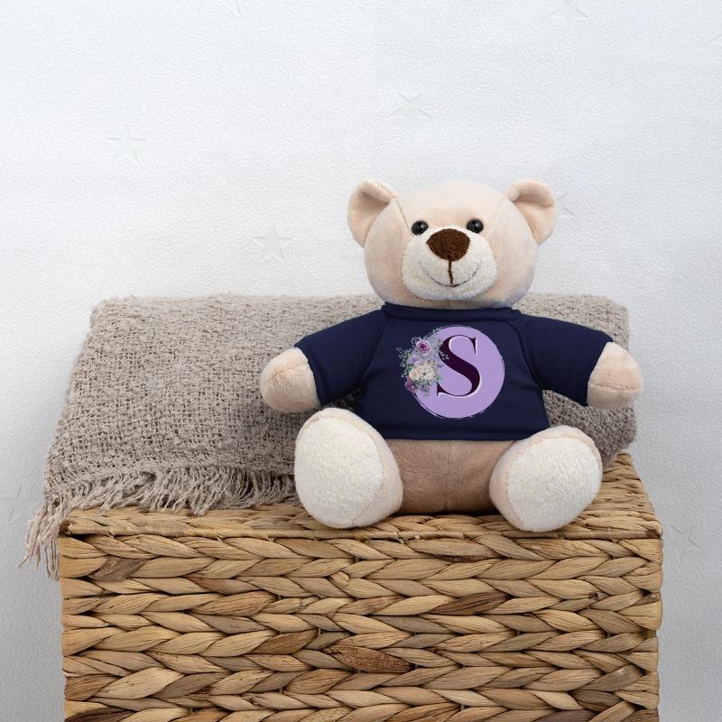 lettre S Couronne de fleurs Nounours