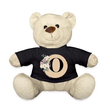 letter O - Teddy Bear - black - Front