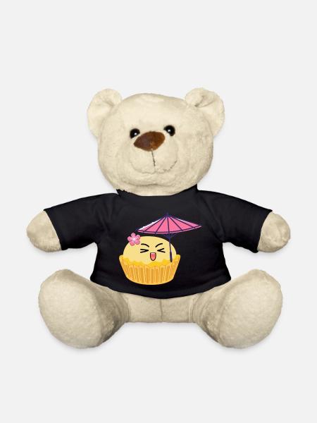 Sweet Kawaii Cupcake Japanese Candy Cartoon - Teddy Bear - black