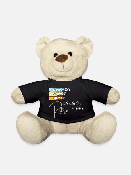 witziger Spruch: Sommer Sonne Hitze Geschenkidee - Teddy - Schwarz