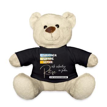 Sommer Sonne Hitze ich schwitze in jeder Ritze fun - Teddy - Schwarz - Vorne