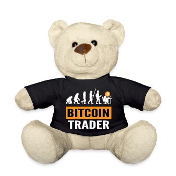 Bitcoin BTC Revolution - Crypto Gift Idea - Teddy - Schwarz - Vorne