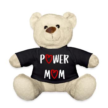 power maman maman maman maman enfants parents police - Nounours - noir - Devant