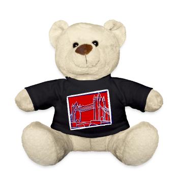 Tower Bridge Illustration - Teddy - Schwarz - Vorne