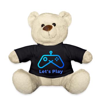 Let's Play Logo - Teddy Bear - black - Front
