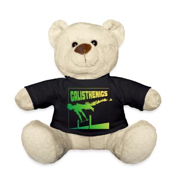Calisthenics Gradient Pose Square Design - Teddy Bear - black - Front