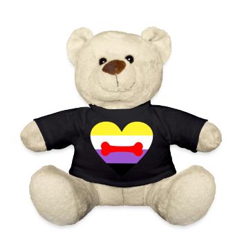 Nonbinary Puppy Play LGBTQ Pride - Teddy - Schwarz - Vorne