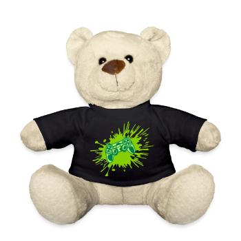 Color Splashes Console Retro Controller - Teddy Bear - black - Front