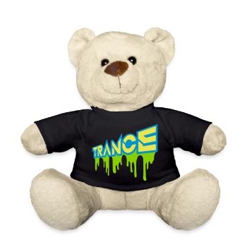 Trance Logo Club Techno - Teddy Bear - black - Front