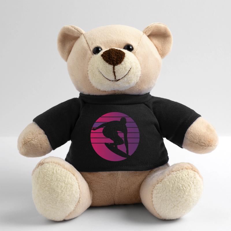 Surfer Retro Surfing Sunset Teddy Bear