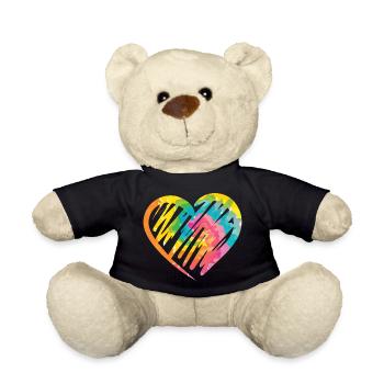 Heart - Teddy - Schwarz - Vorne