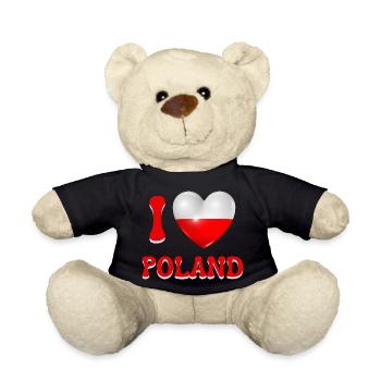 I love Poland - Teddy Bear - black - Front