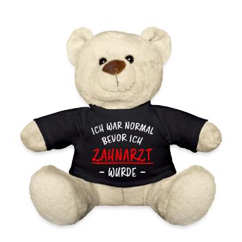 Zahnarzt Lustiger Spruch Job Zahnmedizin Geschenk - Teddy - Schwarz - Vorne