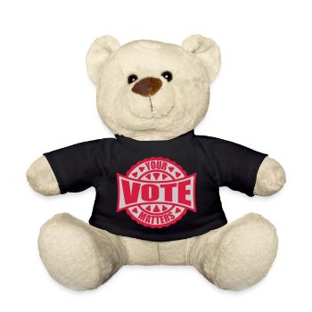 your vote matters Zitat - Teddy - Schwarz - Vorne