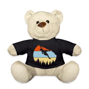 Wald Bäume Felsen Klettern - Teddy - Schwarz - Vorne