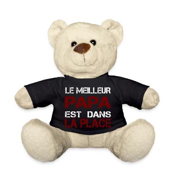 Le Meilleur Papa est Dans La Place - Nounours - noir - Devant