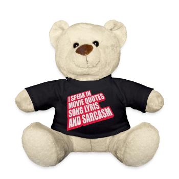 speak lyrics and sarcasm - Teddy Bear - black - Front