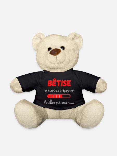 Bêtise en cours de préparation veuillez patienter - Nounours - noir