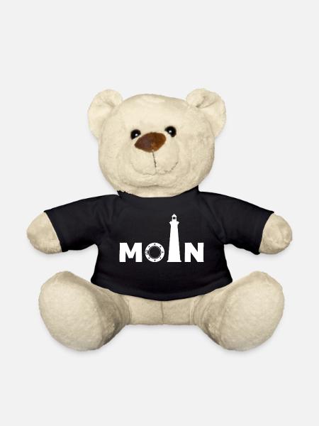 Am Leuchtturm sagt man "Moin" - Teddy - Schwarz