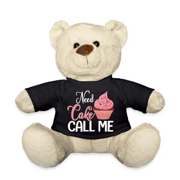 Besoin de gâteau Appelez-moi Cuisson Gâteau Biscuit Pâtisserie - Nounours - noir - Devant