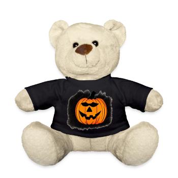 Halloween Spooky Pumpkin Lantern 13 - Teddy Bear - black - Front