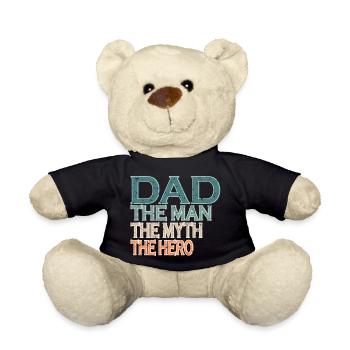 Dad | The man | The myth | The Hero - Teddy Bear - black - Front