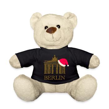 Berlin weihnachtliches Brandenburger Tor - Teddy - Schwarz - Vorne