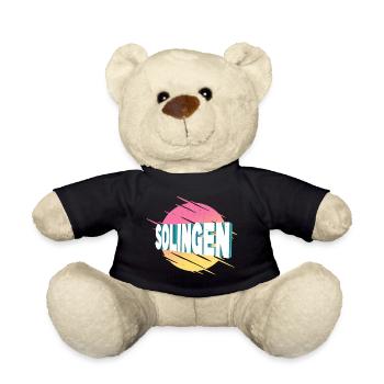 Solingen Allemagne City Font Vintage Retro - Nounours - noir - Devant