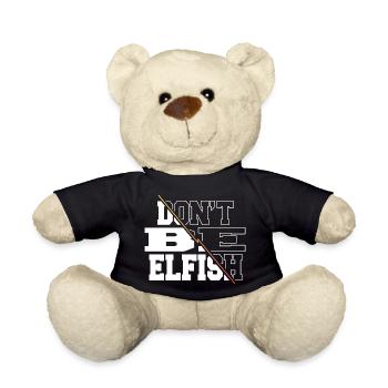 Christmas Tree Sayings Beard Gang Funny Gym Comic - Teddy Bear - black - Front