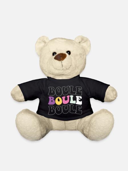 Boulekugeln für Bouler Boulekugel Petanque Boule - Teddy - Schwarz