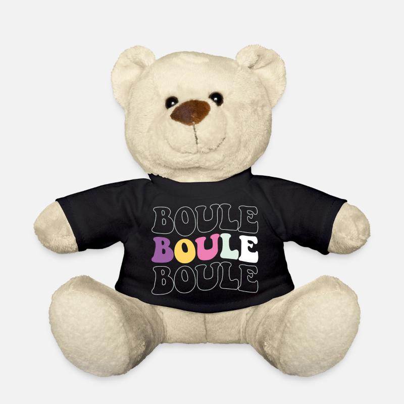 Boulekugeln für Bouler Boulekugel Petanque Boule - Teddy - Schwarz