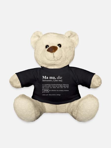 Mama Shirt Duden Heilige Geschenk - Teddy - Schwarz