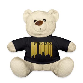 Goldene New Orleans Skyline - Teddy - Schwarz - Vorne