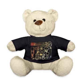 Camera Accessories - Teddy Bear - black - Front