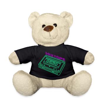Mixtape Cassette Musique 80s Kidcore Cadeau - Nounours - noir - Devant