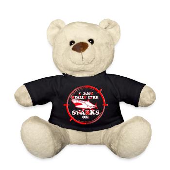 Funny Animal Saying - Teddy Bear - black - Front
