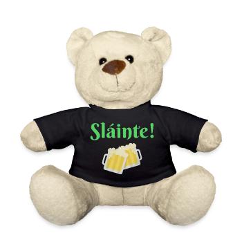 Sláinte St. Patrick's Day Toast Ireland Beer - Teddy Bear - black - Front