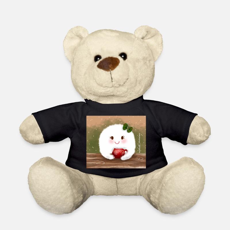 Ghost cup cozy - Teddy Bear - black