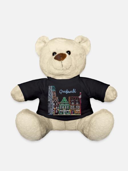 Greifswald, Fachwerk am Fischmarkt, Ostdeutschland - Teddy - Schwarz